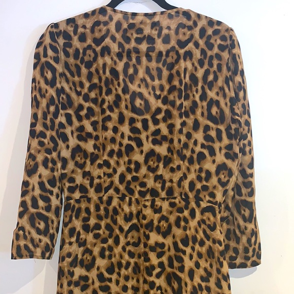 Reformation Alma A-line crepe Midi Dress In Leopard print size 10 - Picture 8 of 14